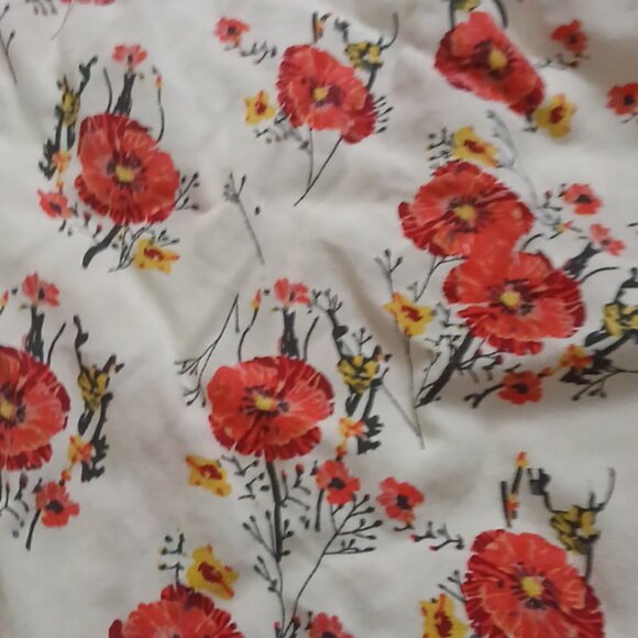 Just Living Floral Blouse - Red and White - Picture 4 of 9